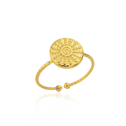 Golden Edge Open Ring