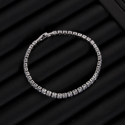 Micro-Inlaid Crystal Tennis Bracelet