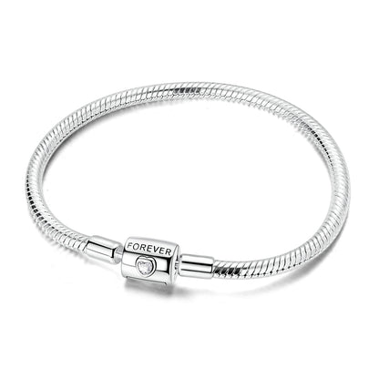 Celeste Heart Charm Snake Bracelet