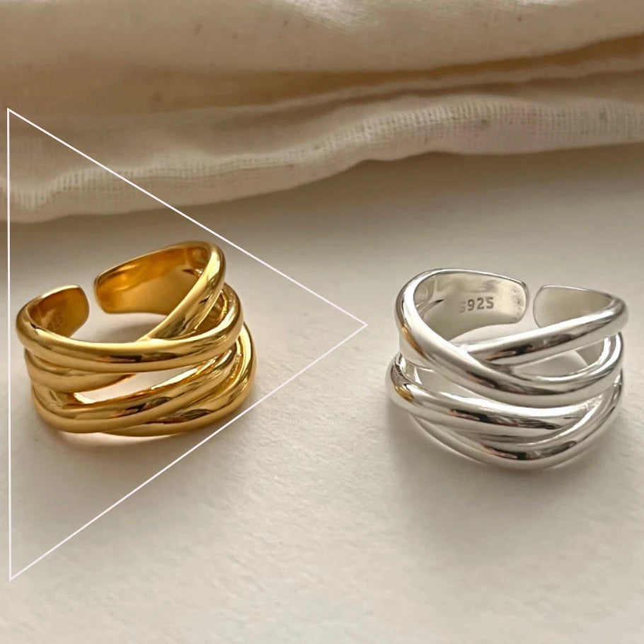Vintage Geometric Charm Ring