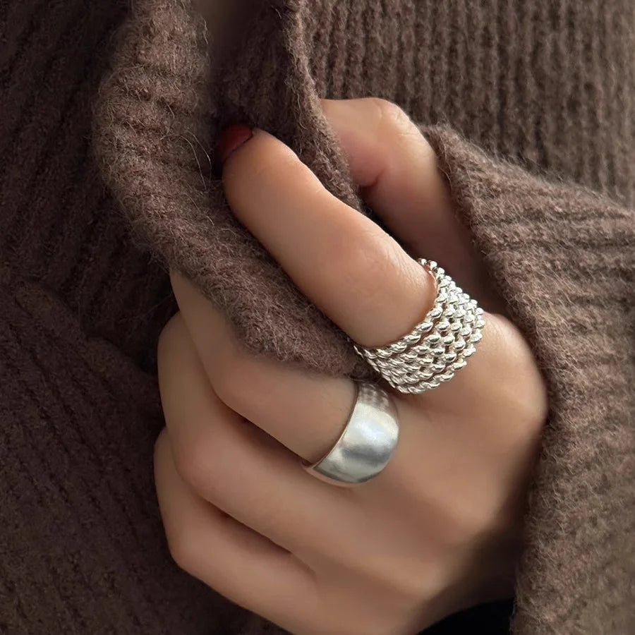 Retro Floral Sterling Ring