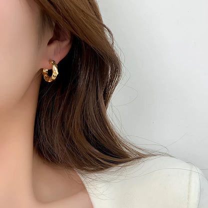Celeste Folded Circle Earrings