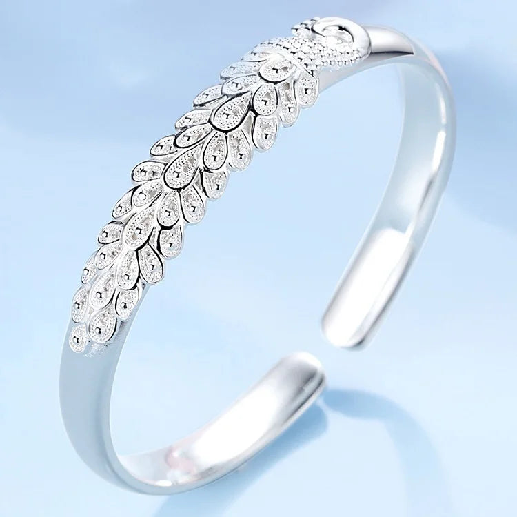 Sterling Silver Peacock Bracelet