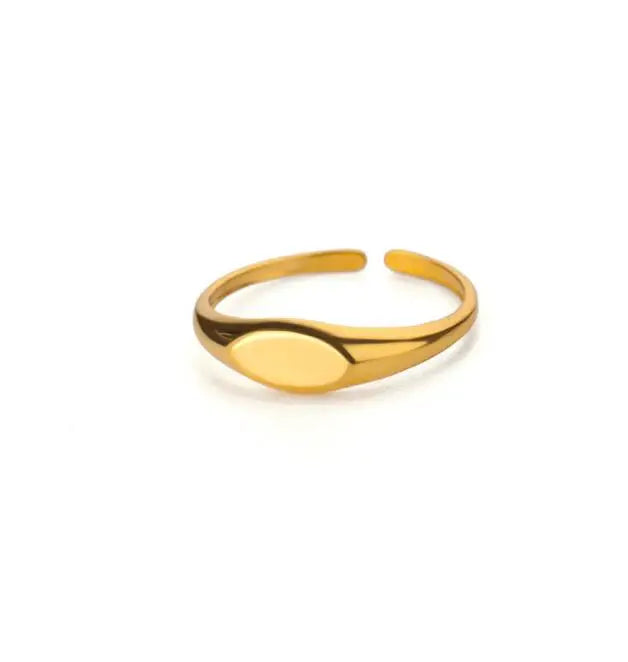 Golden Edge Open Ring