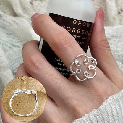 Retro Floral Sterling Ring