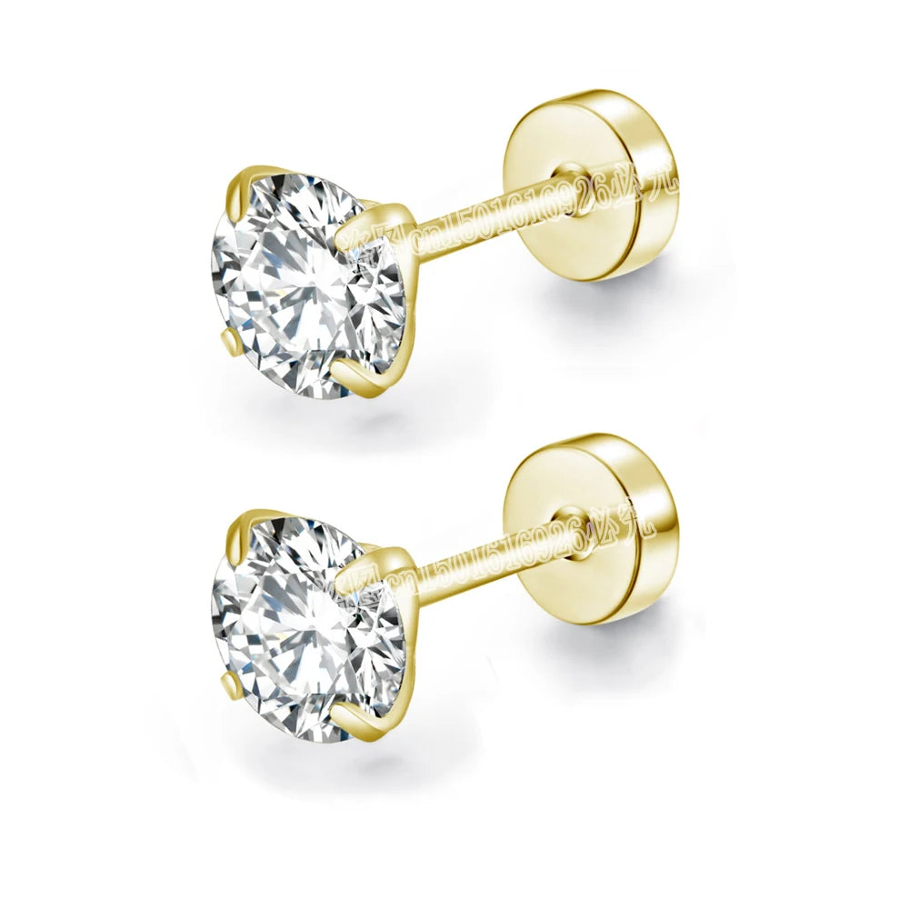 Celeste Black Zircon Studs
