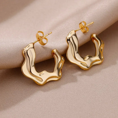 Celeste Heart Hoop Earrings