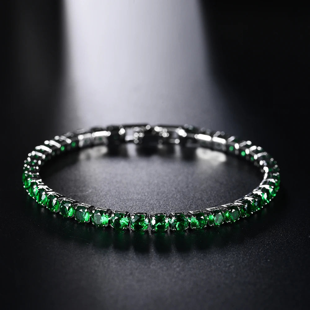 Micro-Inlaid Crystal Tennis Bracelet
