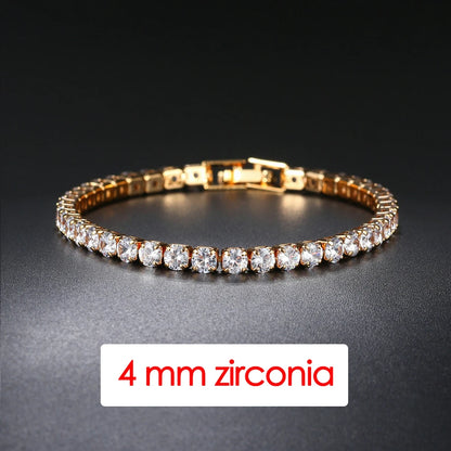 Silver CZ Tennis Chain Bracelet