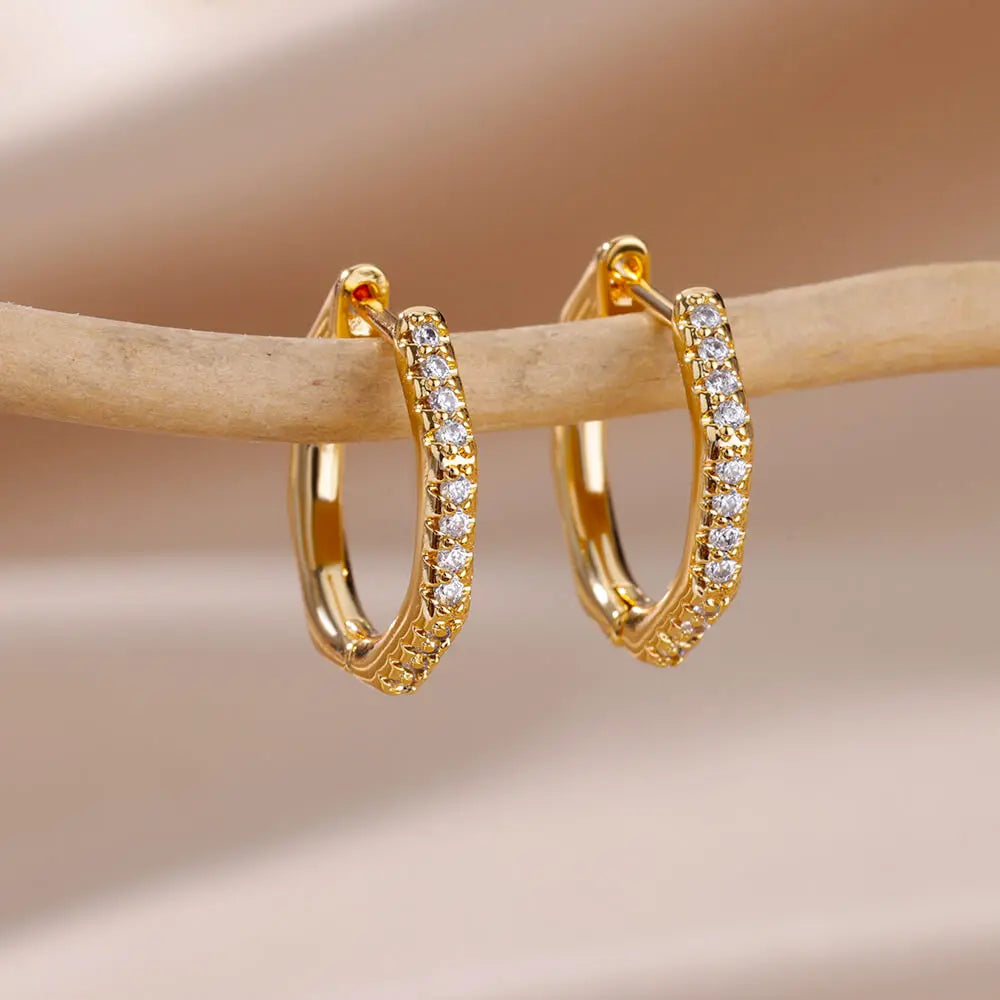 Celeste Heart Hoop Earrings