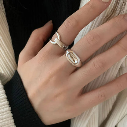 Vintage Geometric Charm Ring