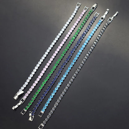 Micro-Inlaid Crystal Tennis Bracelet