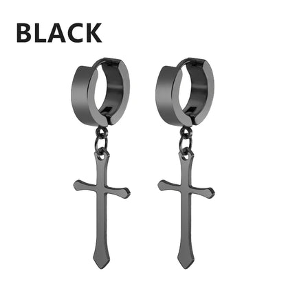 Celeste Black Steel Studs