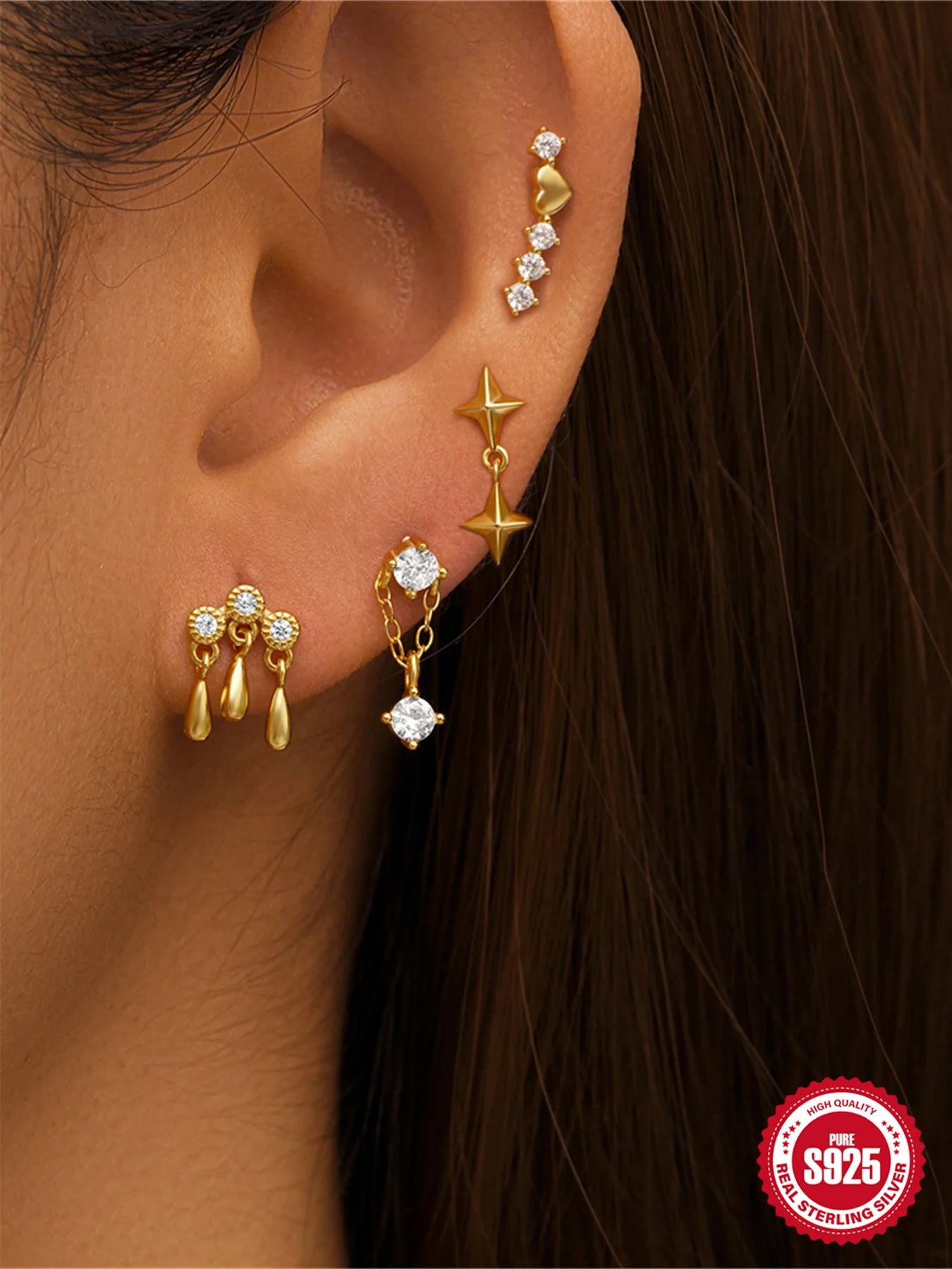 Celeste Moonstar Tassel Stud