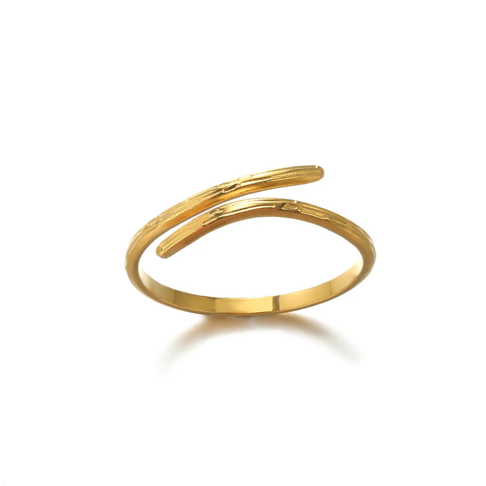 Golden Edge Open Ring