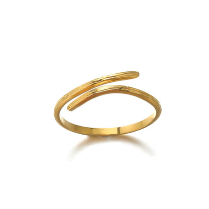 Golden Edge Open Ring