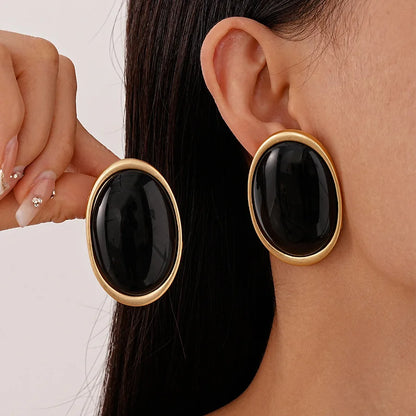 Celeste Ruby Oval Studs