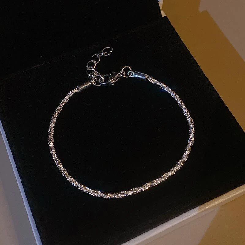 Rainbow Crystal Chain Bracelet