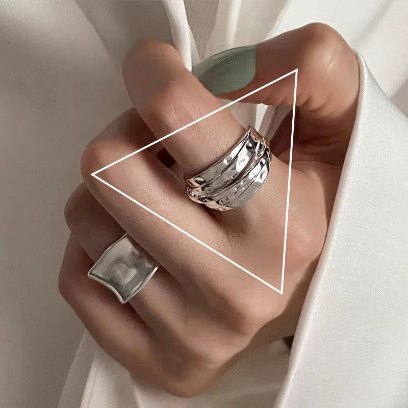 Celeste Double Wave Silver Ring
