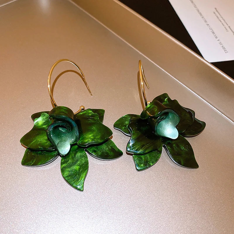Celeste Amber Bloom Studs