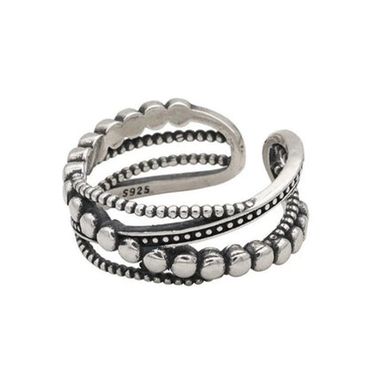 Celeste Double Wave Silver Ring