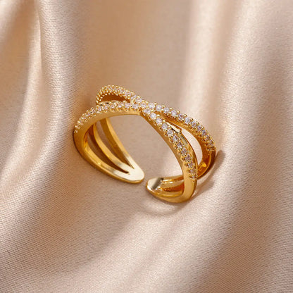Golden Geo Glow Ring