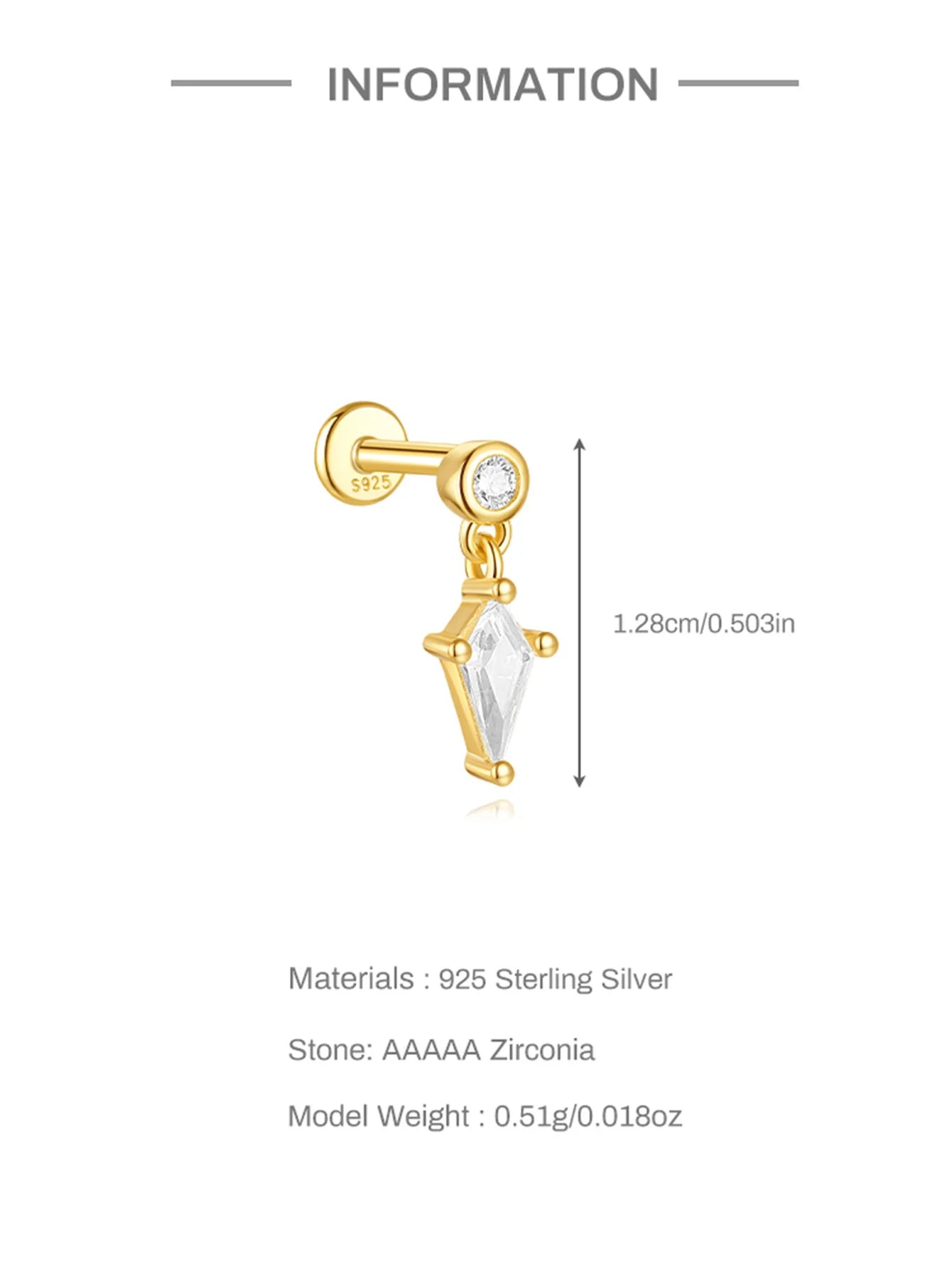 Celeste Moonstar Tassel Stud