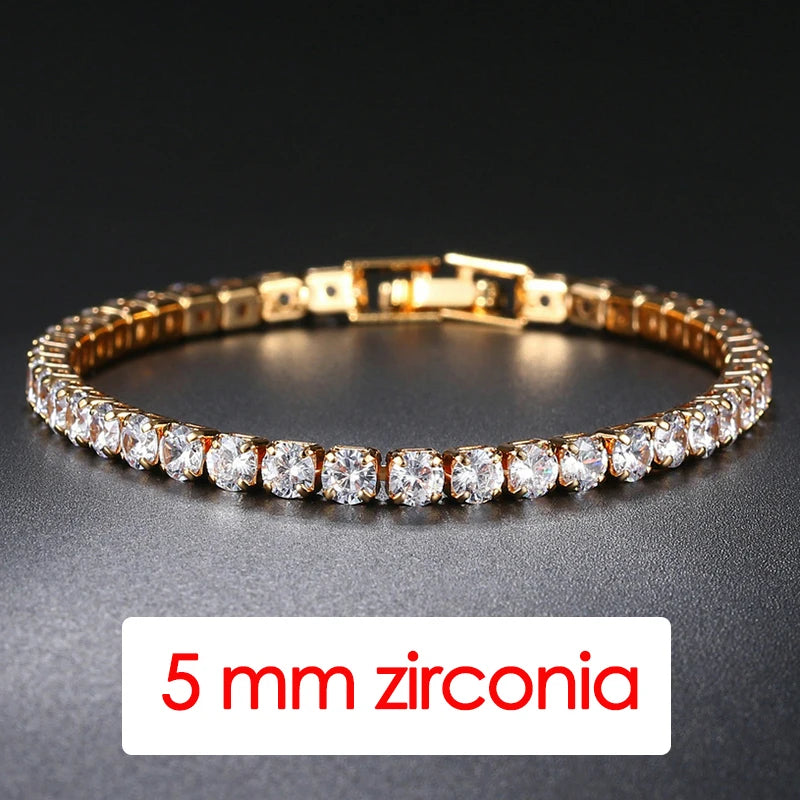 Silver CZ Tennis Chain Bracelet