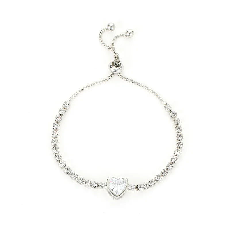 Rainbow Crystal Chain Bracelet
