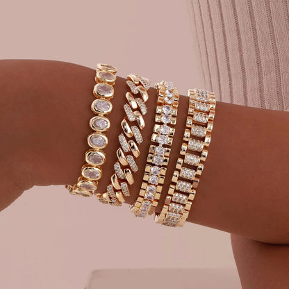 Celeste Gold Paperclip Chain Bracelet