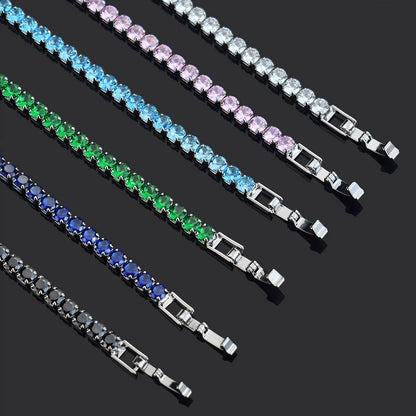 Micro-Inlaid Crystal Tennis Bracelet
