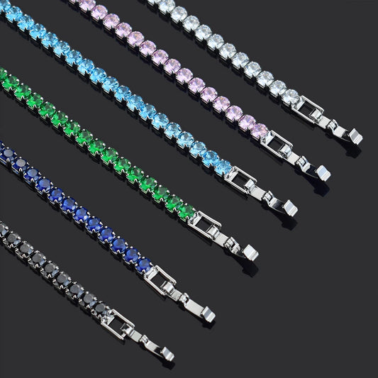Micro-Inlaid Crystal Tennis Bracelet