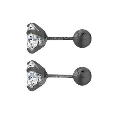 Celeste Black Zircon Studs