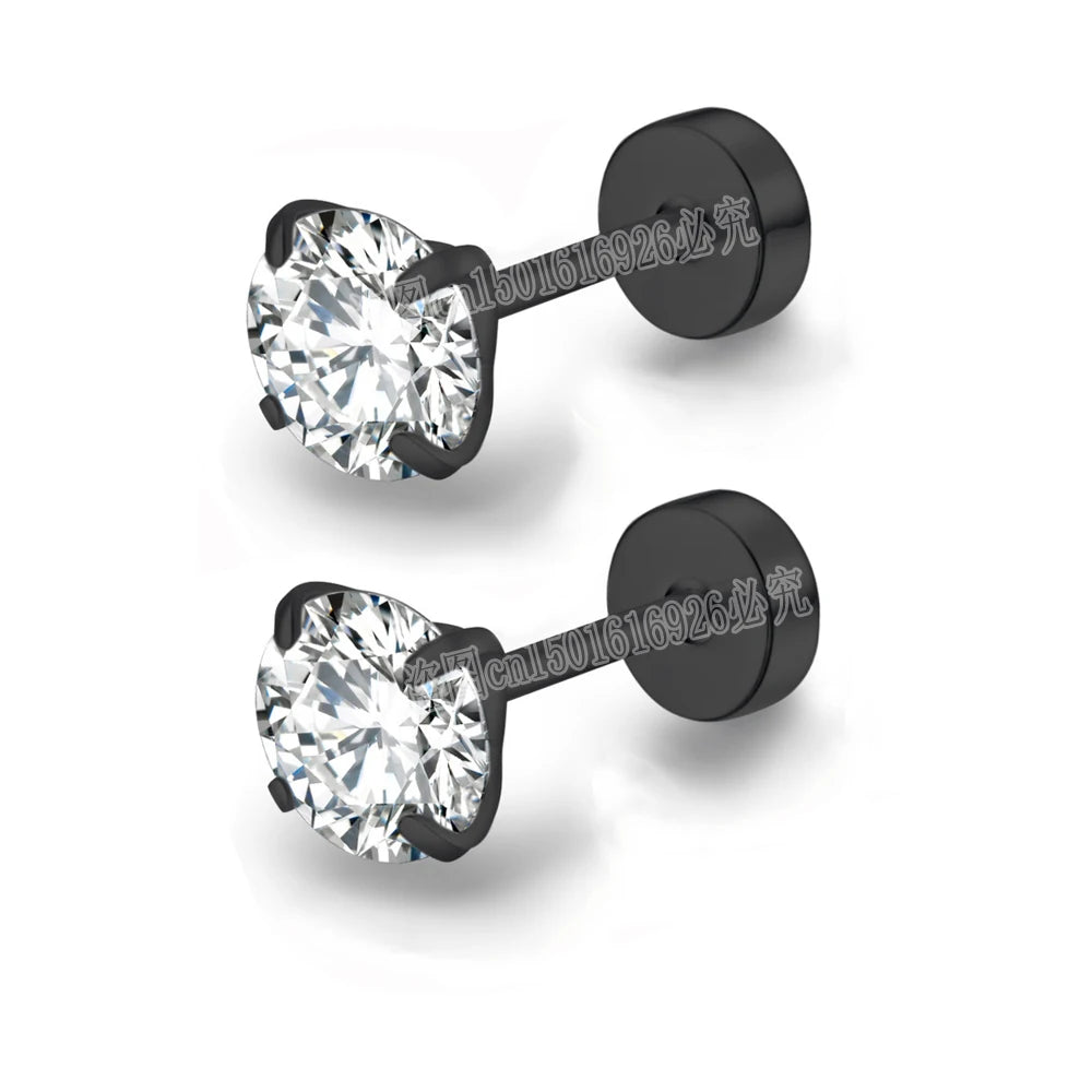 Celeste Black Zircon Studs