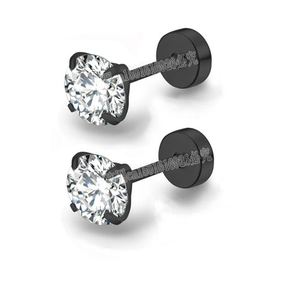 Celeste Black Zircon Studs