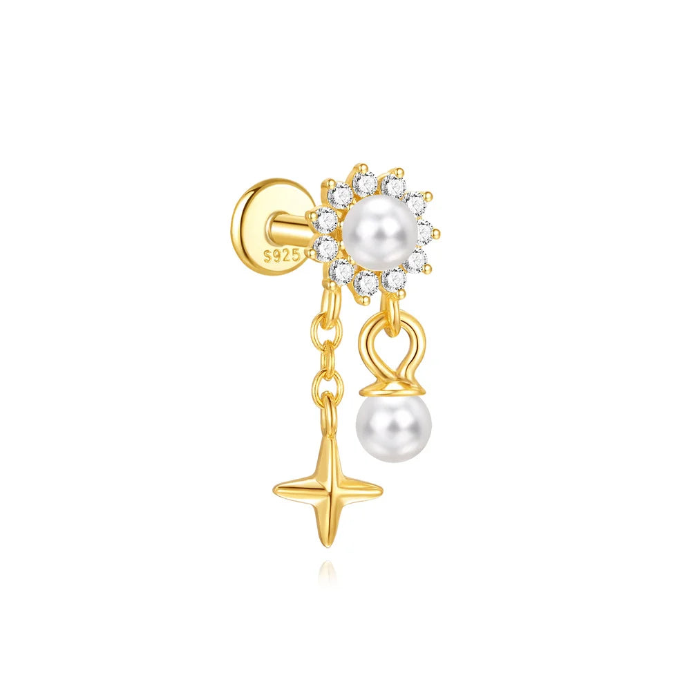 Celeste Moonstar Tassel Stud