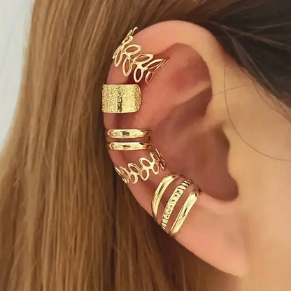 Celeste Leaf Ear Cuff Set