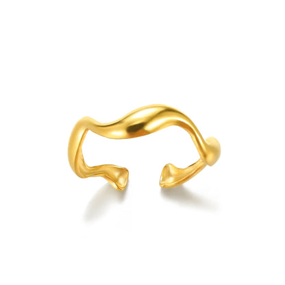 Golden Edge Open Ring