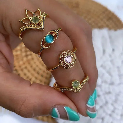 Ethereal Opal Flower Ring