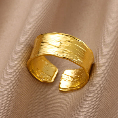 Golden Edge Open Ring