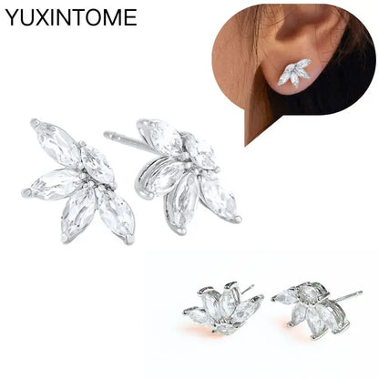 Celeste Crystal Silver Hoops
