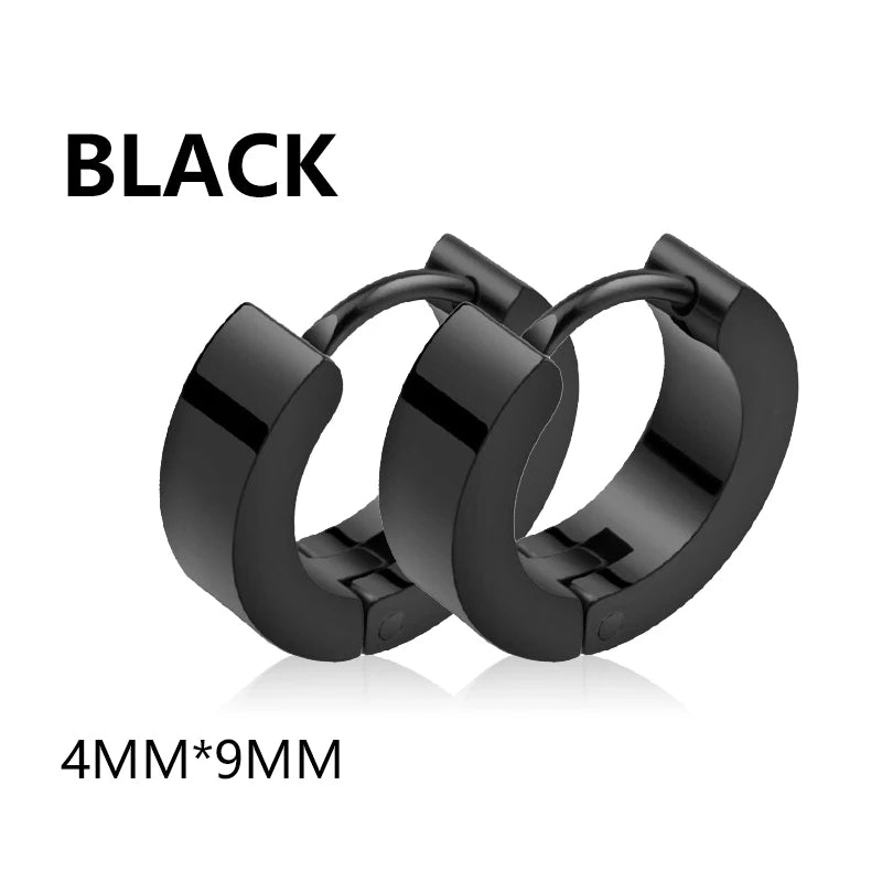 Celeste Black Steel Studs