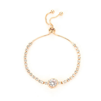 Rainbow Crystal Chain Bracelet