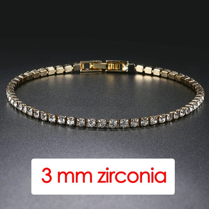 Silver CZ Tennis Chain Bracelet