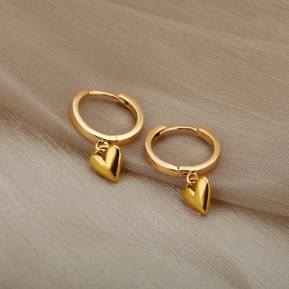 Celeste Heart Hoop Earrings