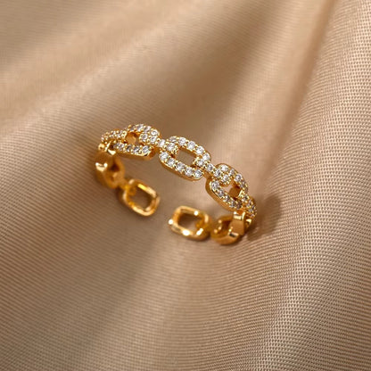 Golden Geo Glow Ring
