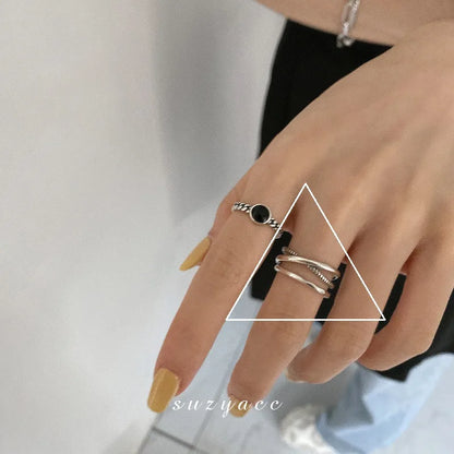 Vintage Geometric Charm Ring