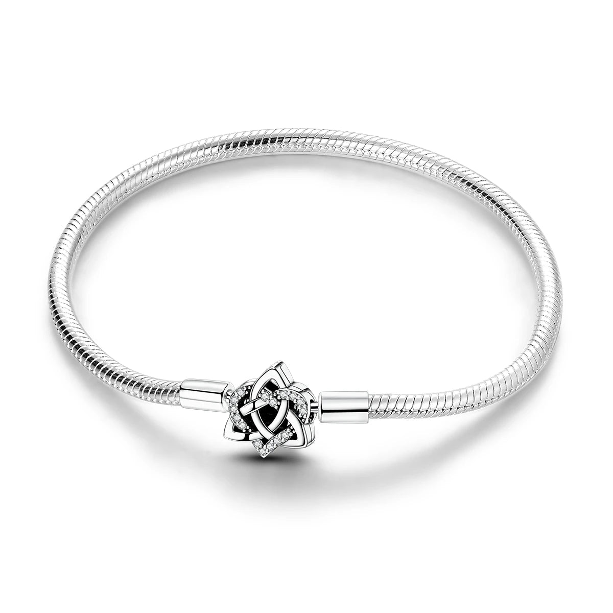 Celeste Heart Charm Snake Bracelet