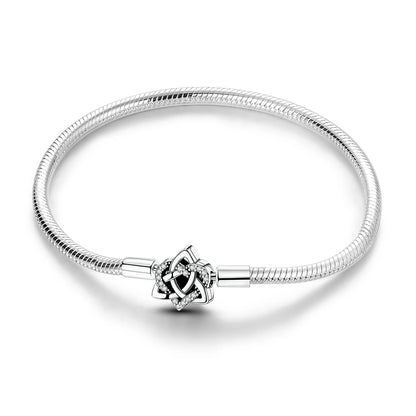 Celeste Heart Charm Snake Bracelet