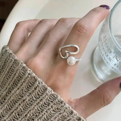 Celeste Double Wave Silver Ring